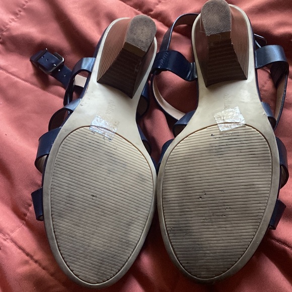 Abella Women's Blue Leather Strappy Tadonna Heeled Sandals - Picture 2 of 4